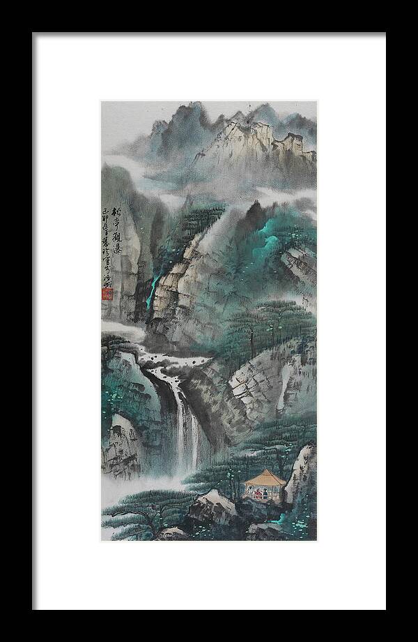 Chinese Watercolor Framed Print featuring the painting The Four Seasons Version 1 - Summer by Jenny Sanders
