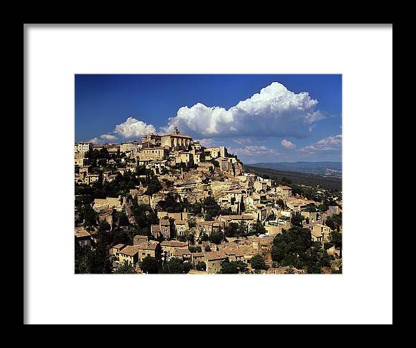 Suburb Framed Print featuring the photograph The French Cliff Top Village Of Gordes by Design Pics / Lizzie Shepherd