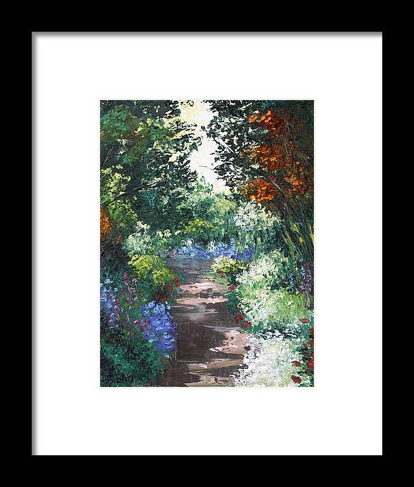Impressionist Framed Print featuring the painting The Garden by Anthony Falbo