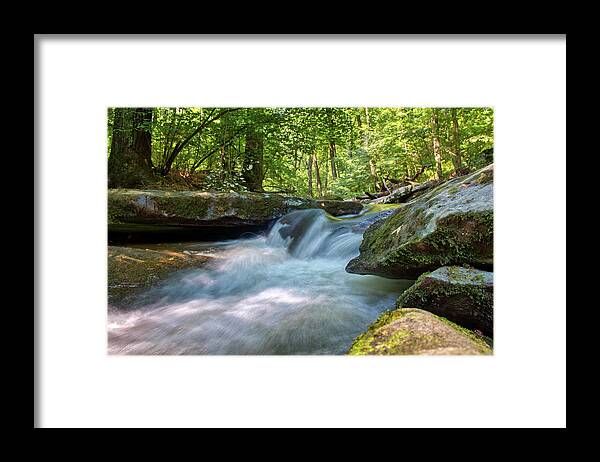 Patapsco State Park Framed Print featuring the photograph The gentle stream fall by Mark Dodd