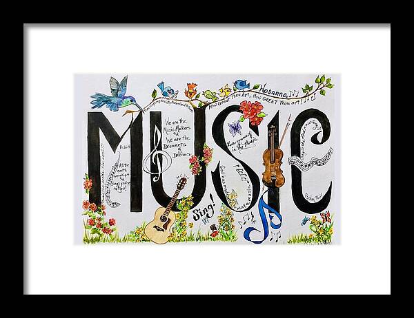 Music Framed Print featuring the painting The Gift by Cheryl Wallace