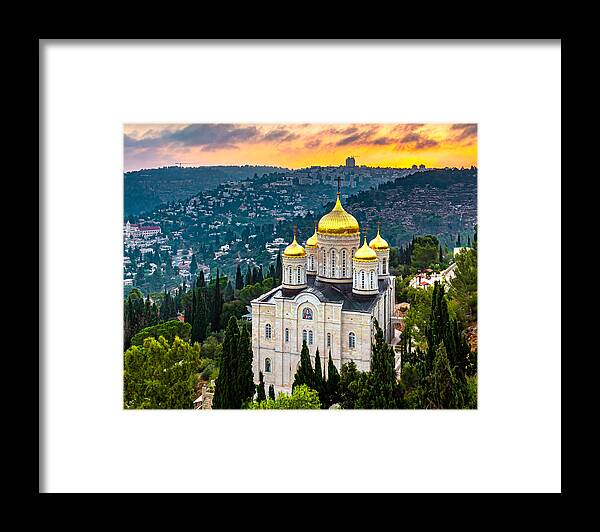 Church Framed Print featuring the photograph The Golden Church by Gilad Topaz