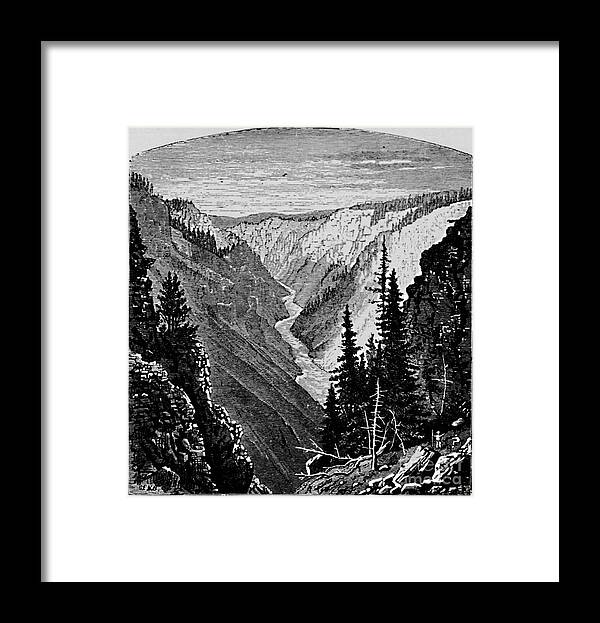 Scenics Framed Print featuring the drawing The Grand Cañon by Print Collector