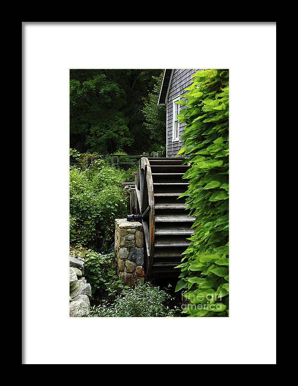 Massachusetts Framed Print featuring the photograph The Gristmill by Terri Brewster