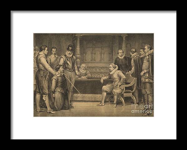 Conspiracy Framed Print featuring the drawing The Gunpowder Plot 1886 by Print Collector