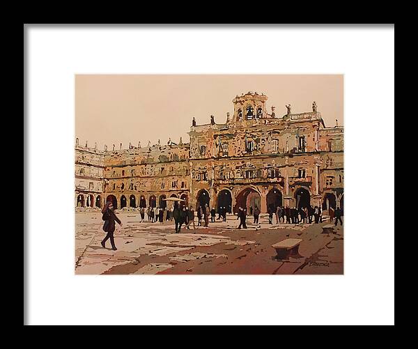 Salamanca Framed Print featuring the painting The Heart of Salamanca by Jenny Armitage