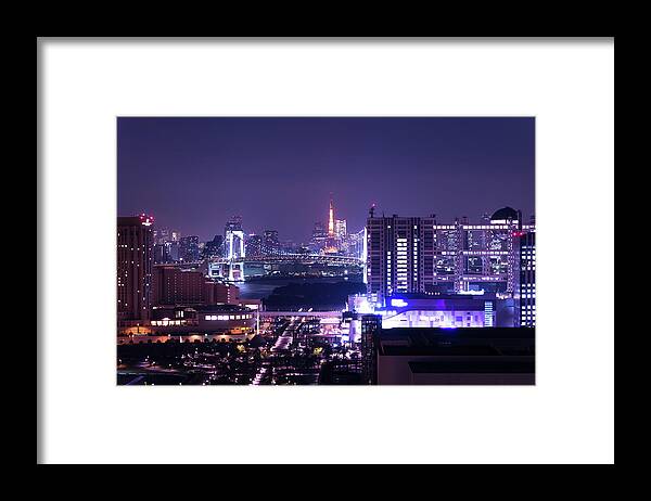 Tokyo Tower Framed Print featuring the photograph The Heart Of Tokyo by Rohan Gillett - Around Tokyo