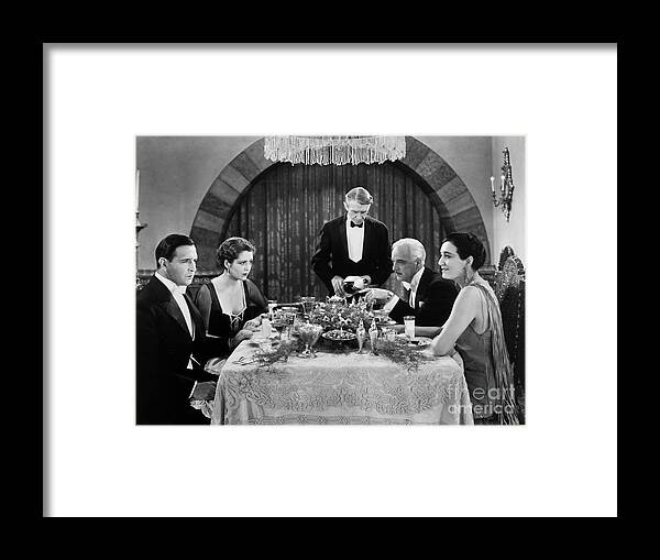 -eating & Drinking- Framed Print featuring the photograph The Lady Who Dared, 1931 by Granger