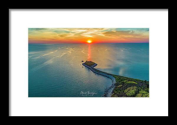 Falmouth Framed Print featuring the photograph The Last Ray by Veterans Aerial Media LLC