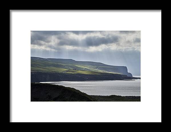 Fog Framed Print featuring the photograph The Lights On The Cliffs Of Moher by Enrico