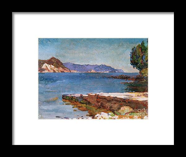 Scenics Framed Print featuring the drawing The Ligurian Coast From Rapallo by Heritage Images