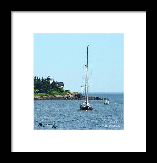 Coastline Framed Print featuring the photograph The Little Sailboat That Could by Mariarosa Rockefeller