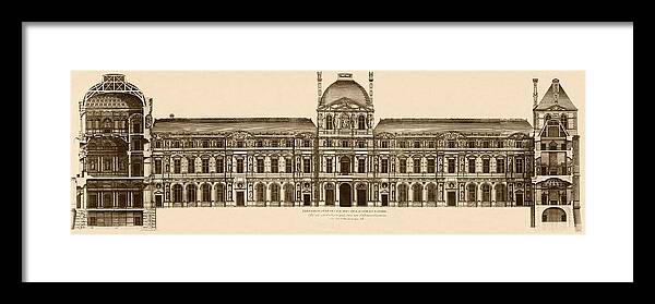 The Louvre Framed Print featuring the photograph The Louvre by Andrew Fare