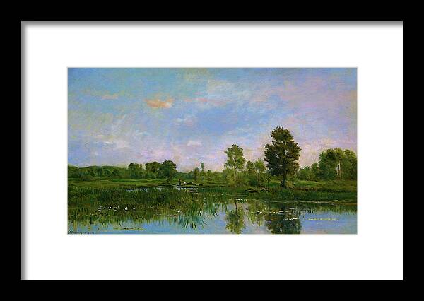 Charles-francois Daubigny Framed Print featuring the painting The Marsh - Digital Remastered Edition by Charles-Francois Daubigny