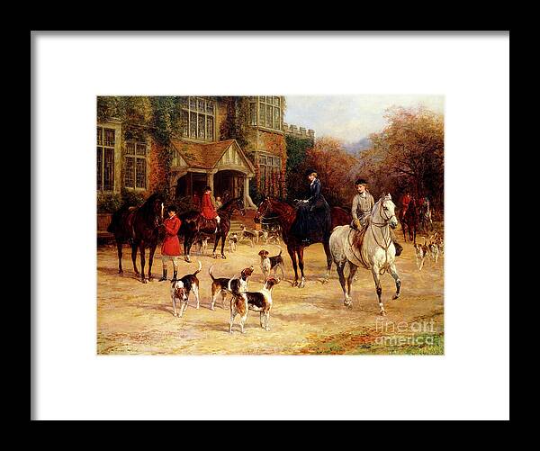 Residence Framed Print featuring the painting The Meet by Heywood Hardy by Heywood Hardy