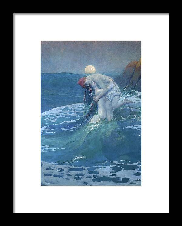 Howard Pyle Mermaid Framed Print featuring the painting The Mermaid, 1910 by Howard Pyle