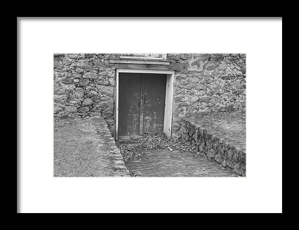 Waterloo Village Framed Print featuring the photograph The Mill Door - Waterloo Village by Christopher Lotito