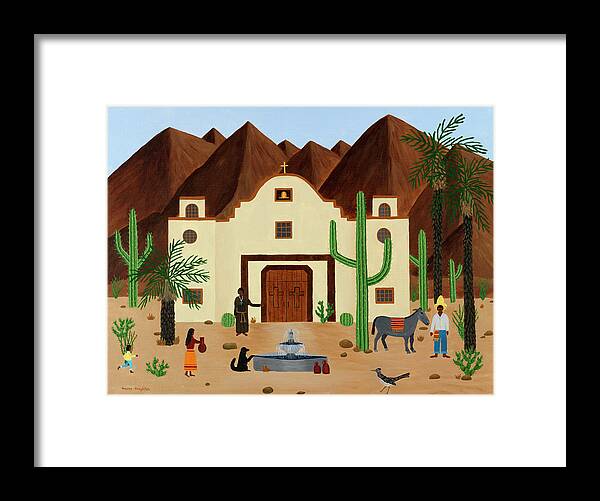 The Mission Framed Print featuring the painting The Mission by Susan C Houghton