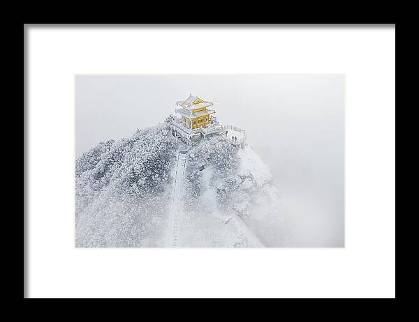 Landscape Framed Print featuring the photograph The Moon Palace by Simoon