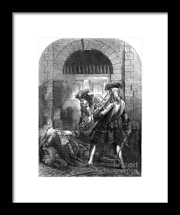 Engraving Framed Print featuring the drawing The Murder Of The Actor William by Print Collector