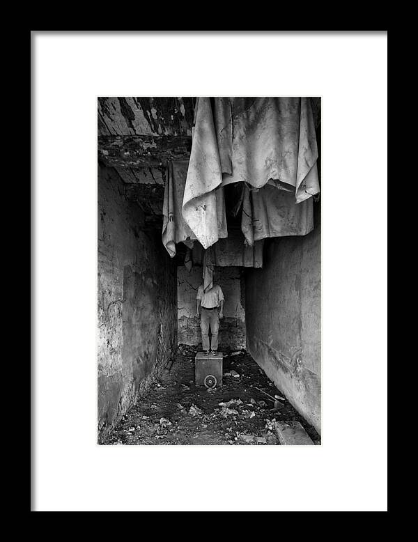 Urbex Framed Print featuring the photograph The Mystery Of Clothes Hanging Out by Carlo Ferrara