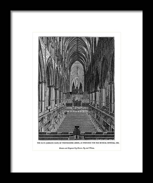 East Framed Print featuring the drawing The Nave Looking East Of Westminster by Print Collector