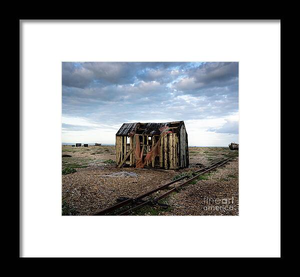 Beach Framed Print featuring the photograph The Net Shack, Dungeness Beach by Perry Rodriguez