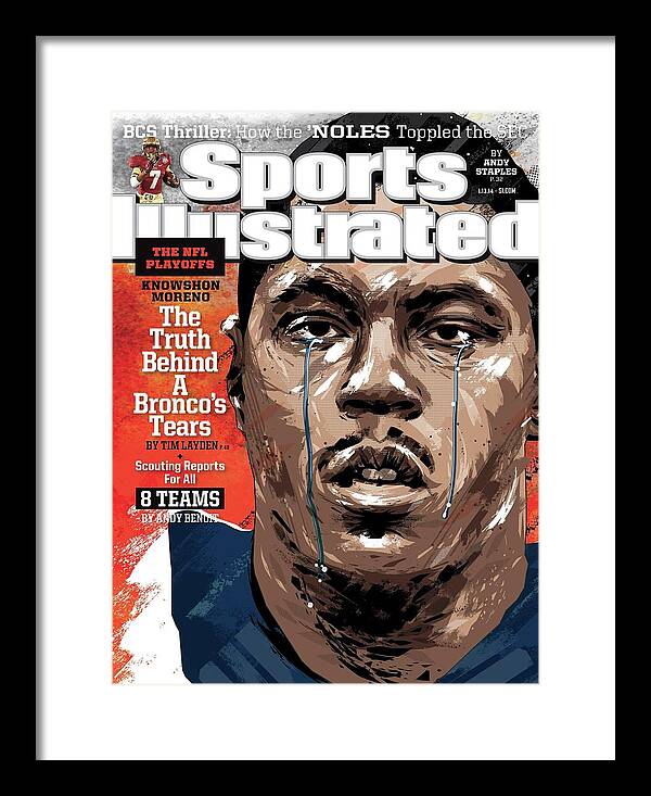 Magazine Cover Framed Print featuring the photograph The Nfl Playoffs Knowshon Moreno, The Truth Behind A Sports Illustrated Cover by Sports Illustrated
