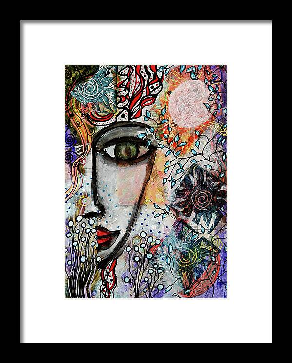 Symbolism Framed Print featuring the mixed media The Observer by Mimulux Patricia No