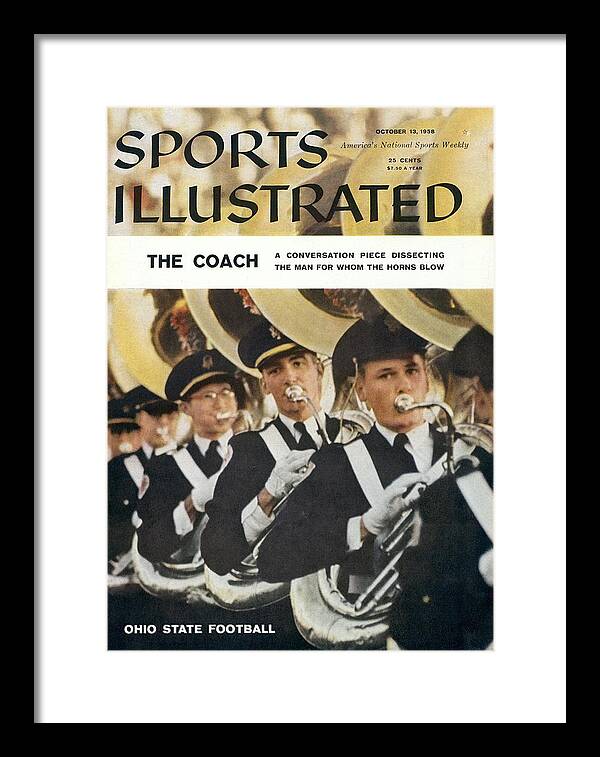 Magazine Cover Framed Print featuring the photograph The Ohio State University Marching Band Sports Illustrated Cover by Sports Illustrated