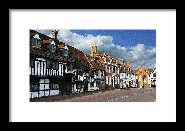  Framed Print featuring the digital art The Old High Street by Julian Perry