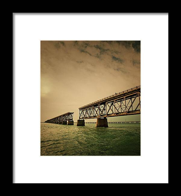 Built Structure Framed Print featuring the photograph The Original Bahia Honda Bridge by Thepalmer