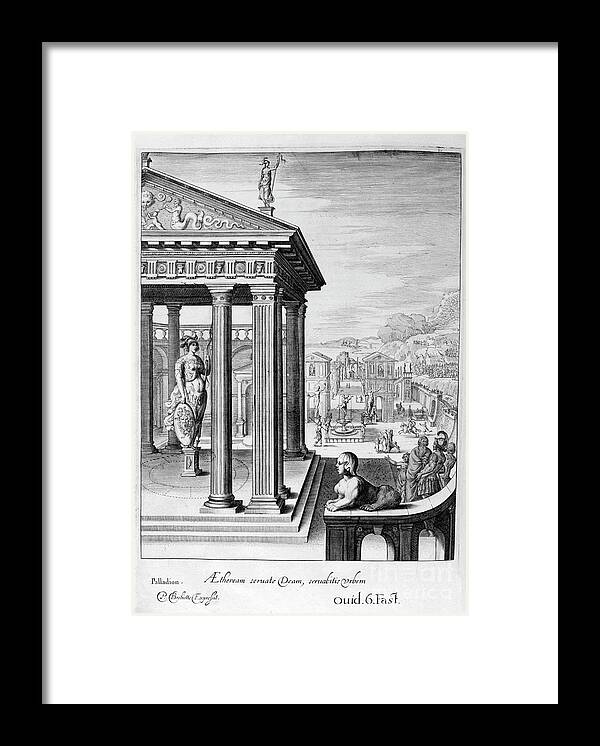 Engraving Framed Print featuring the drawing The Palladium, 1655. Artist Michel De by Print Collector