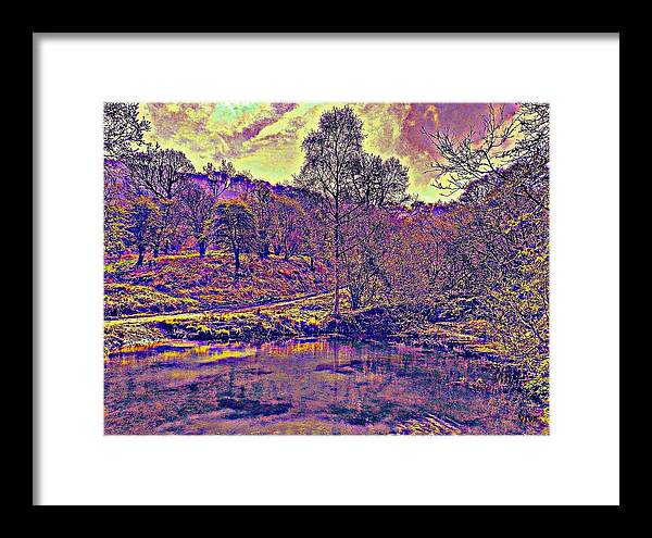 Twilight Framed Print featuring the photograph The Pond At Twilight by VIVA Anderson