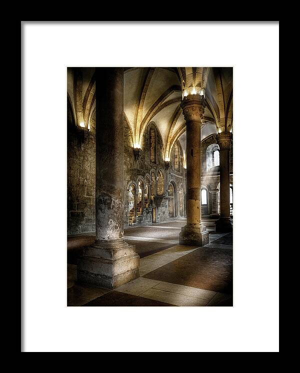 Monastery Framed Print featuring the photograph The Pulpit staircase by Micah Offman