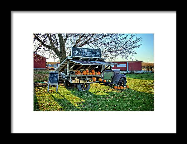 Truck Framed Print featuring the photograph The Pumpkin Stand by Bonfire Photography