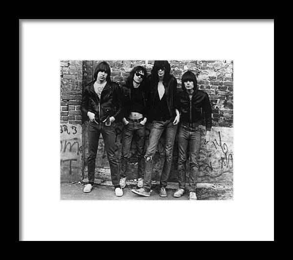 Rock Music Framed Print featuring the photograph The Ramones by Roberta Bayley