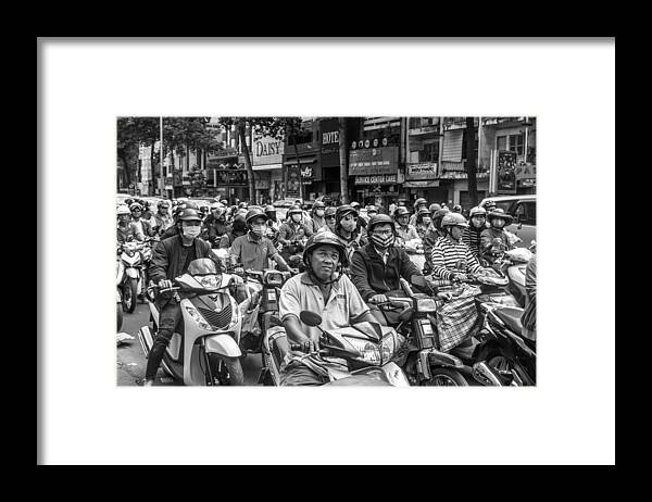 Vietnam Framed Print featuring the photograph The Random Motorcycle Gang by Cem Sagisman