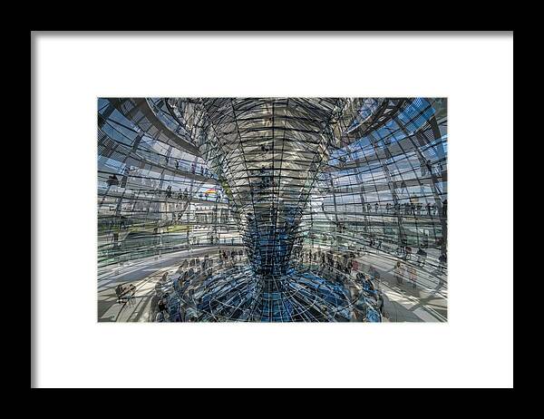 Windows Framed Print featuring the photograph The Reichstag Dome In Berlin by Joshua Raif