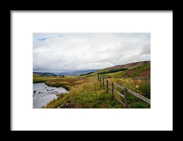 Tranquility Framed Print featuring the photograph The River South Esk, Gella Bridge by Diane Macdonald