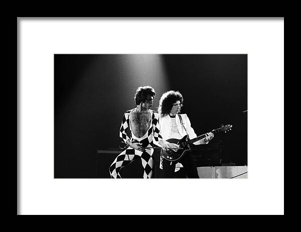 Rock And Roll Framed Print featuring the photograph The Rock Group Queen In Concert by George Rose