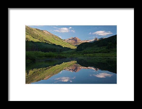 The Rockies From Paradise Pond Framed Print featuring the photograph The Rockies From Paradise Pond by Michael Blanchette Photography