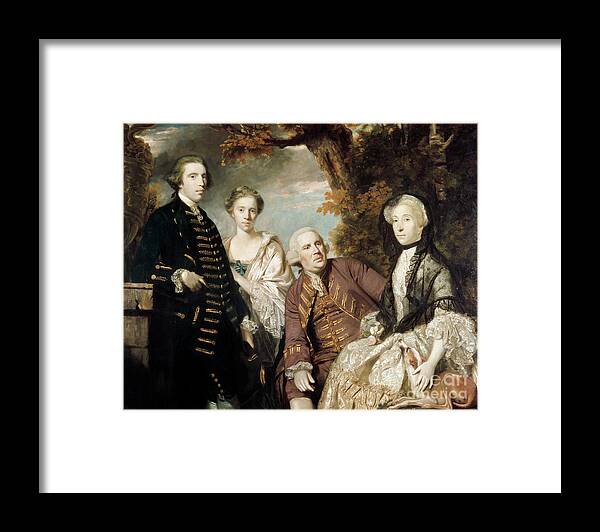 The Roffey Family Framed Print featuring the painting The Roffey Family, 1765 by Joshua Reynolds