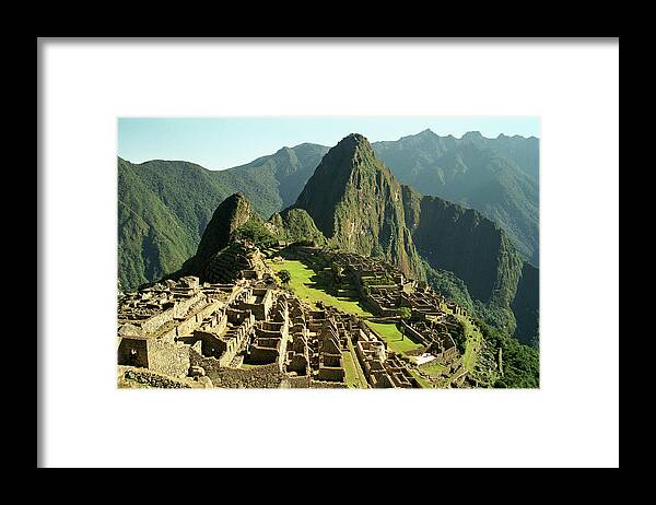 Machu Picchu Framed Print featuring the photograph The Ruins Of Machu Picchu, Peru, Latin by Brian Caissie