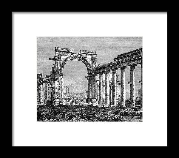 Scenics Framed Print featuring the drawing The Ruins Of Palmyra, Syria, 19th by Print Collector