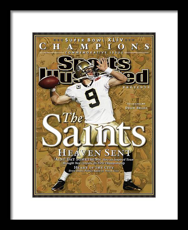 Miami Gardens Framed Print featuring the photograph The Saints, Heaven Sent Super Bowl Xliv Champions Sports Illustrated Cover by Sports Illustrated