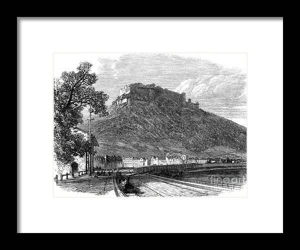 Engraving Framed Print featuring the drawing The Saxon Fortress Of Konigstein by Print Collector