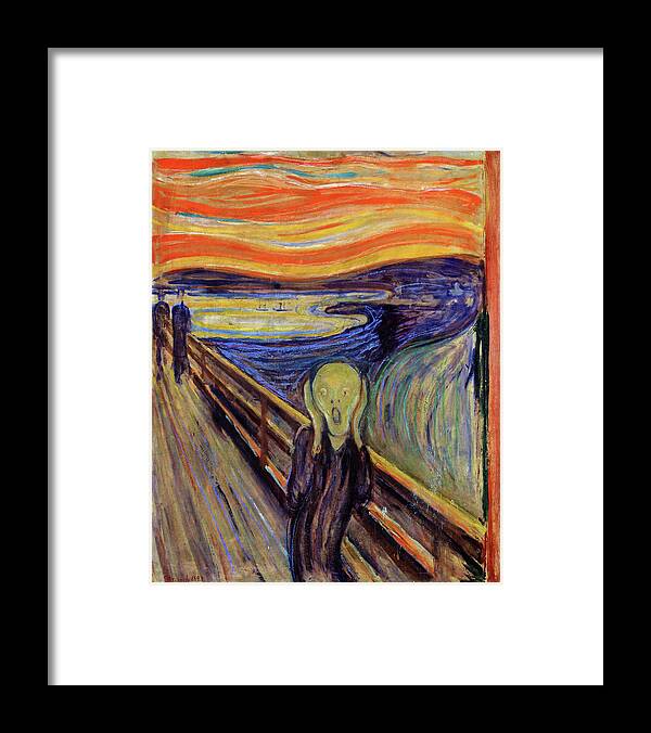 Edvard Munch Framed Print featuring the painting The Scream 1893 - Digital Remastered Edition2 by Edvard Munch