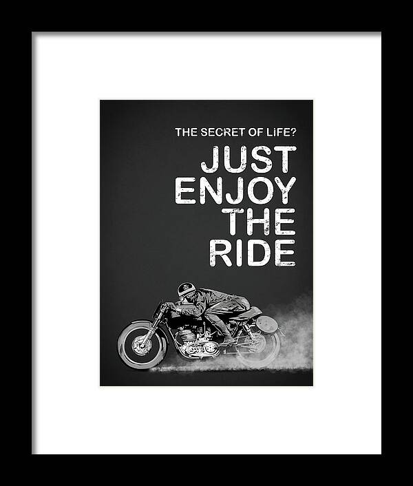 Motorcycle Framed Print featuring the photograph The Secret of Life by Mark Rogan