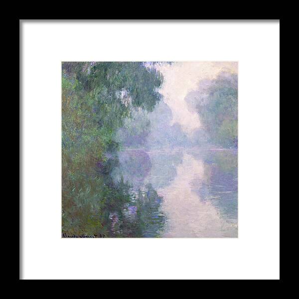 1897 Framed Print featuring the painting The Seine near Giverny in the Fog by Claude Monet